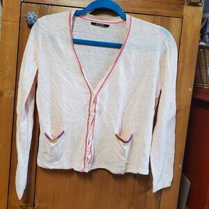 Kookai Sheer Pink Cardigan Womens Size Small